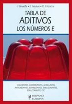 Tabla de aditivos. Los números E