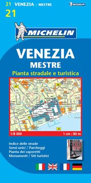 Venezia Plano e Índice Num. 21 "Pianta Stradale e Turistica"