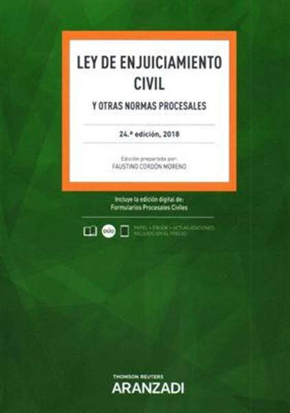 Imagen de Ley de Enjuiciamiento Civil 24ª ed, 2018 (papel + ebook) "Y otras normas procesales"