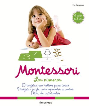 Montessori. los Números "10 Tarjetas con Relieve para Tocar. 9 Tarjetas Puzle para Aprender a Contar"
