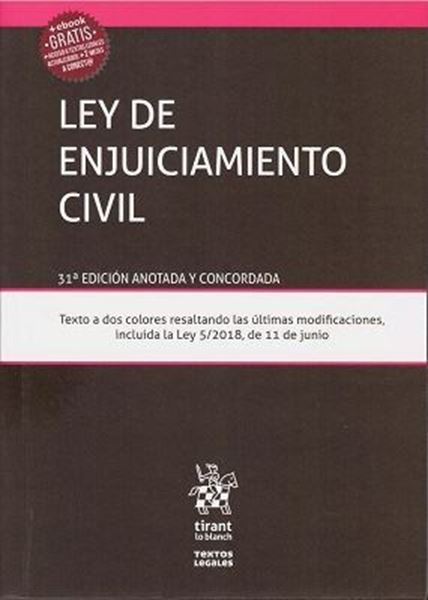 Imagen de Ley de enjuiciamiento Civil 31ª ed, 2018