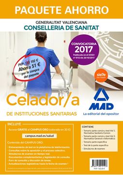 Imagen de Paquete Ahorro Celador/a de Instituciones Sanitarias Generalitat Valenciana  "Convocatoria 2017 publicada en el DOGV nº 8153 de 20/10/17"
