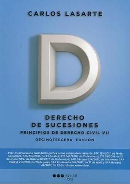 Imagen de Principios de derecho civil VII. Derecho de Sucesiones, 13ª ed, 2018