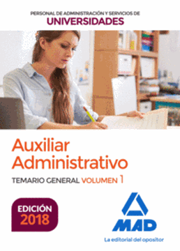 Imagen de Temario General Volumen 1 Auxiliar Administrativo Universidades 2018