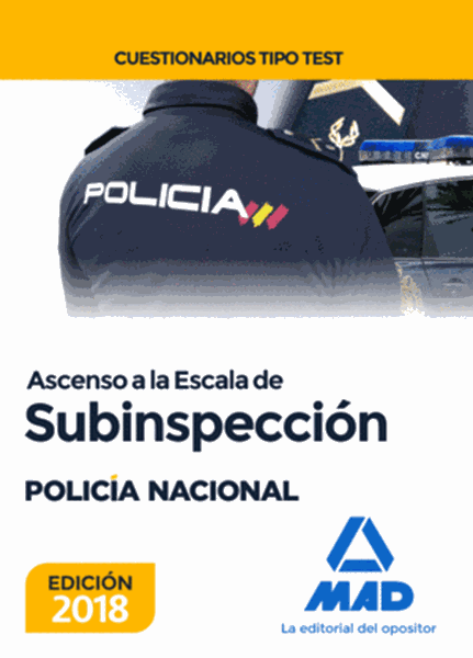 Imagen de Cuestionarios Tipo Test Ascenso a la Escala de Subinspección. Polícia Nacional 2018