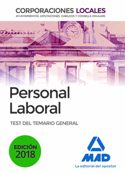 Imagen de Test del Temario General Personal Laboral Corporaciones Locales 2018