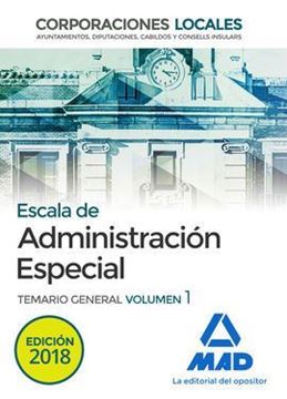 Imagen de Temario General Volumen 1 Escala de Administración Especial Corporaciones Locales 2018