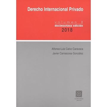 Imagen de Derecho Internacional Privado Volumen I 18ªed, 2018
