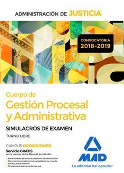 Imagen de Simulacros de Examen Cuerpo de Gestión Procesal y Administrativa 2018-2019 "Administración de Justicia"