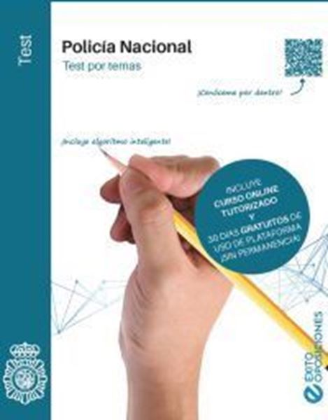 Imagen de Test por temas Policía Nacional Escala Básica, 2018 "Incluye curso online tutorizado y 30 días gratuitos de uso de plataforma ¡sin permanencia!"