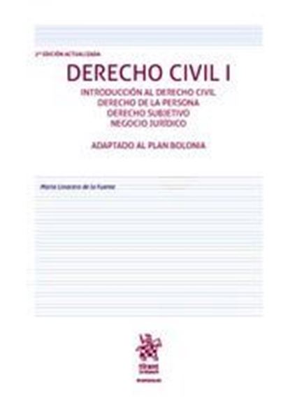 Imagen de Derecho civil I 2ª Ed, 2018 "Introducción al derecho civil. Derecho de la persona. Dererecho subjetivo. Negocio Jurídico"