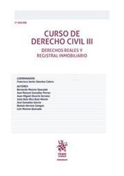 Imagen de Curso de Derecho Civil III 7ª ed, 2018 "Derechos reales y Registral inmobiliario"