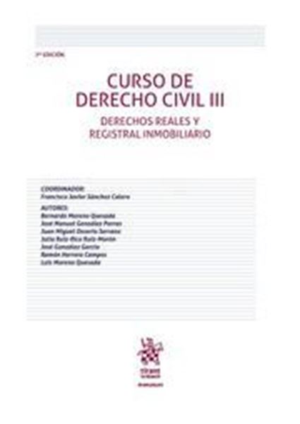 Imagen de Curso de Derecho Civil III 7ª ed, 2018 "Derechos reales y Registral inmobiliario"