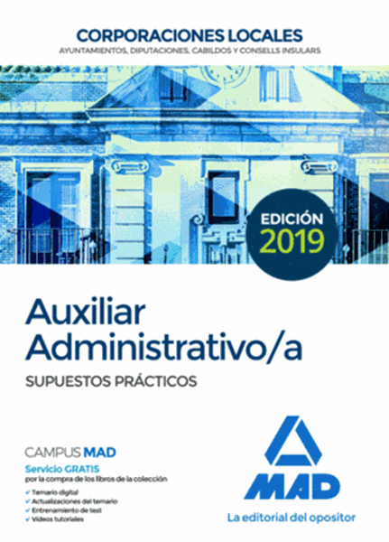 Imagen de Supuestos Prácticos Auxiliar Administrativo/A Corporaciones Locales 2019