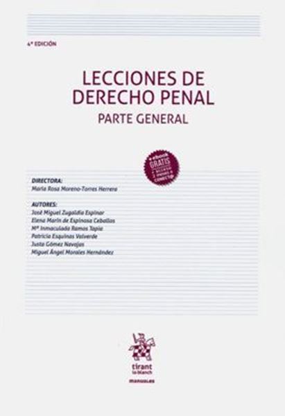 Imagen de Lecciones de Derecho Penal. Parte General, 4ª ed, 2019