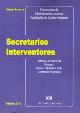 Imagen de Secretarios Interventores 4  Tomos 2021 "Manual de ingreso. Funcionarios de Administración Local con Habilitación de Caráter Nacional"