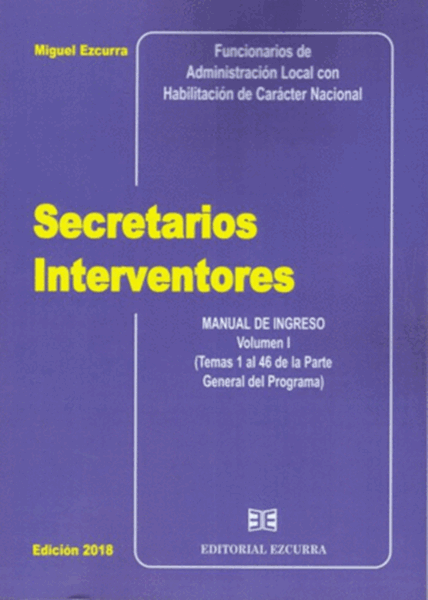 Imagen de Secretarios Interventores 4  Tomos 2021 "Manual de ingreso. Funcionarios de Administración Local con Habilitación de Caráter Nacional"