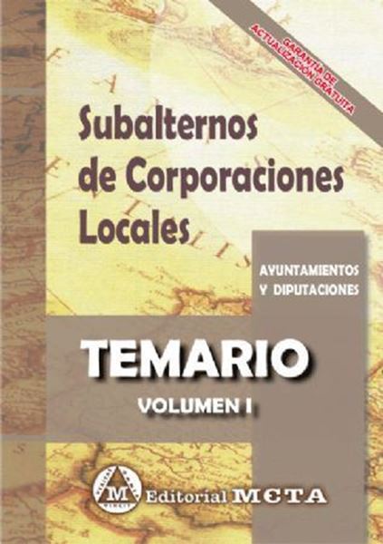 Imagen de Temario Volumen I Subalternos de Corporaciones Locales, 2019 "Parte General y Específica"