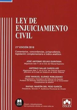 Imagen de Ley de Enjuiciamiento Civil y Legislacion Complementaria 2018 "Comentarios Concordancias y Jurisprudencia"