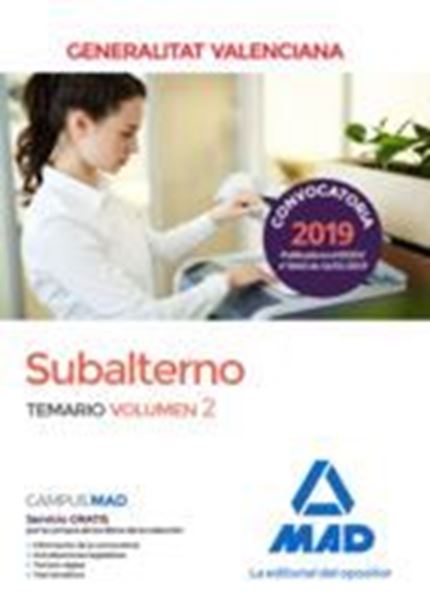 Imagen de Temario Volumen  2 Subalternos de la  Generalitat Valenciana  2019