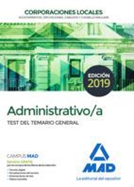 Imagen de Test del Temario General Administrativo/A Corporaciones Locales, 2019