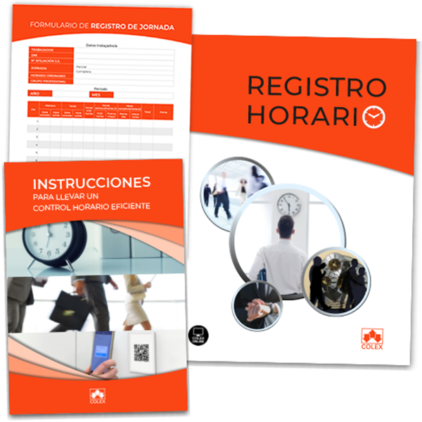 Imagen de Carpeta de Registro Horario + Instrucciones + Hojas registro
