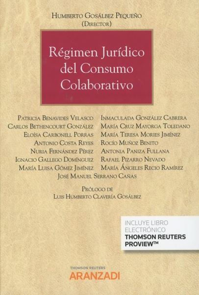 Imagen de Régimen jurídico del consumo colaborativo (Papel + e-book) 2019
