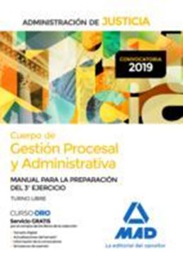 Imagen de Cuerpo de Gestión Procesal y Administrativa de la Administración de Justicia, 2019 "Manual de Preparación del Tercer Ejercicio"