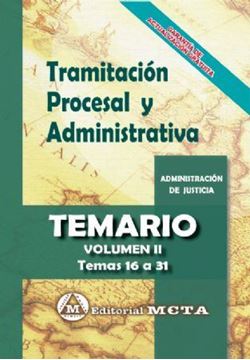 Imagen de Temario Volumen II Tramitación Procesal y Administrativa 2019 "Temas 16 a 31"