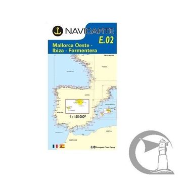 Imagen de Carta Navicarte FE02. Mallorca Oeste-Ibiza-Formentera 1: 125,000