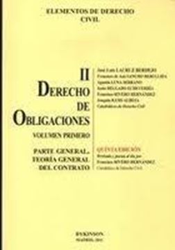 Elementos de derecho civil. Derecho de obligaciones II. Vol. primero "Parte general. Teoría del contrato"