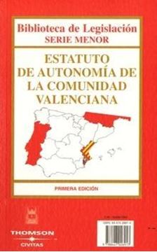 Estatuto de Autonomía de la Comunidad Valenciana = estatut d autonomia de la Comunitat Valenciana