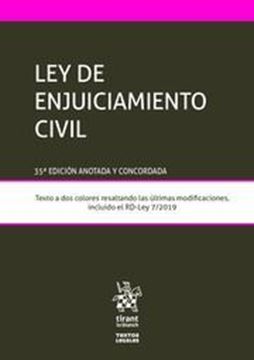 Imagen de Ley de Enjuiciamiento Civil, 35ª ed, 2019 "RD- Ley 7/2019"