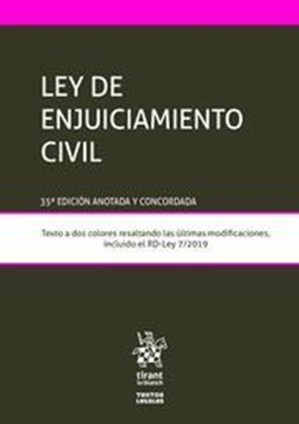 Imagen de Ley de Enjuiciamiento Civil, 35ª ed, 2019 "RD- Ley 7/2019"