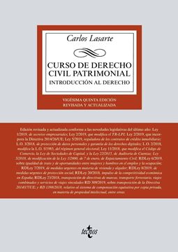 Curso de Derecho Civil patrimonial, 25ª Ed, 2019 "Introducción al Derecho"