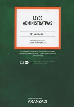 Imagen de Leyes Administrativas, 25ª ed, 2019