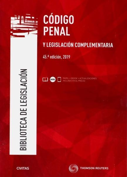 Imagen de Codigo Penal y Legislación Complementaria, 45ª ed, 2019