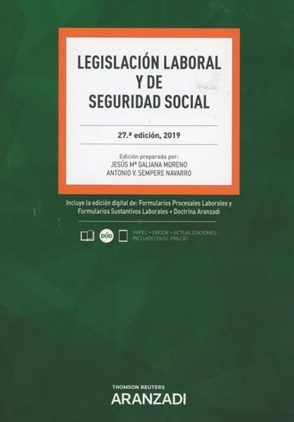 Imagen de Legislación Laboral y de Seguridad Social, 27ª ed, 2019
