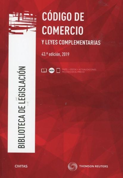 Imagen de Código de Comercio y Leyes Complementarias, 43ª ed, 2019