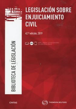 Imagen de Legislación sobre Enjuiciamiento Civil, 42ª ed, 2019