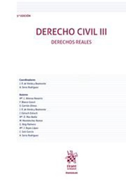 Imagen de Derecho Civil III. Derechos Reales, 5ª ed, 2019