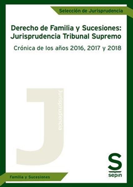 Imagen de Derecho de Familia y Sucesiones: Jurisprudencia del Tribunal Supremo , 2019 "Crónica de los años 2016, 2017 y 2018"