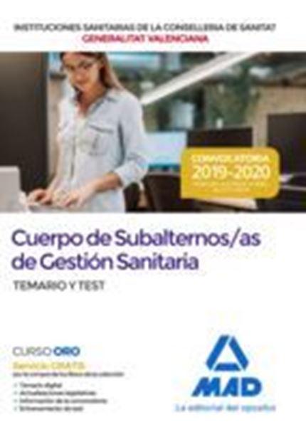 Imagen de Subalternos/asde Gestión Sanitaria de la Administración de la Generalitat Dependientes de la Conselleria "Temario y Test"