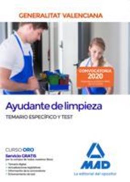 Imagen de Temario específico y Test Ayudante de limpieza Generalitat Valenciana, 2020
