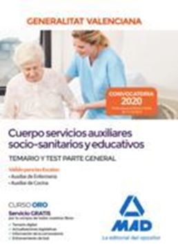 Imagen de Temario y Test Parte General Cuerpo servicios auxiliares socio-sanitarios y educativos, 2020 "Generalitat Valenciana"