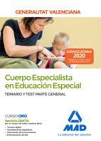 Imagen de Temario y Test Parte General Cuerpo Especialista en Educación Especial, 2020 "Generalitat Valenciana"
