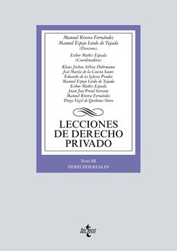 Lecciones de Derecho Privado "Tomo III. Derechos reales"