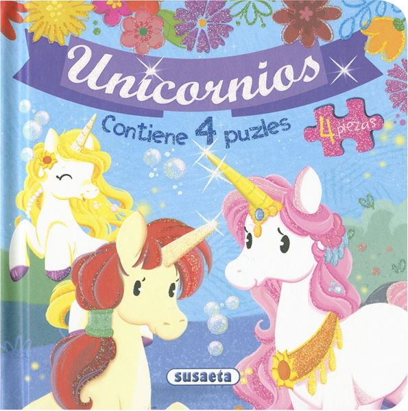 Unicornios "Contiene 4 puzles"