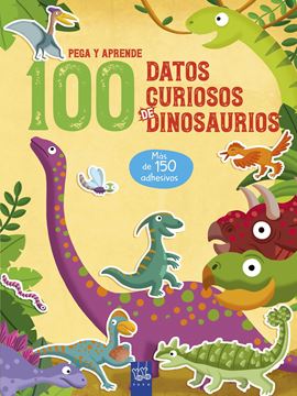 100 datos curiosos de dinosaurios "Pega y aprende"