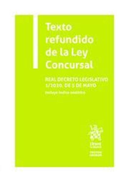 Imagen de Texto refundido de la Ley Concursal, 2020 "Real decreto Legislativo 1/2020, de 5 de mayo"